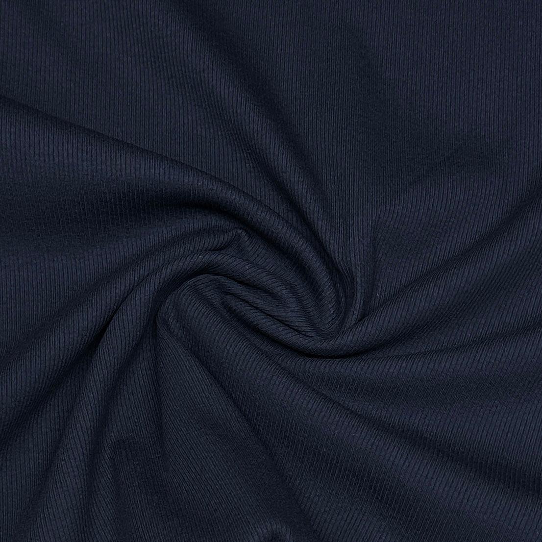 Navy Cotton/Spandex Rib Knit Fabric - 2x1 – Nature's Fabrics