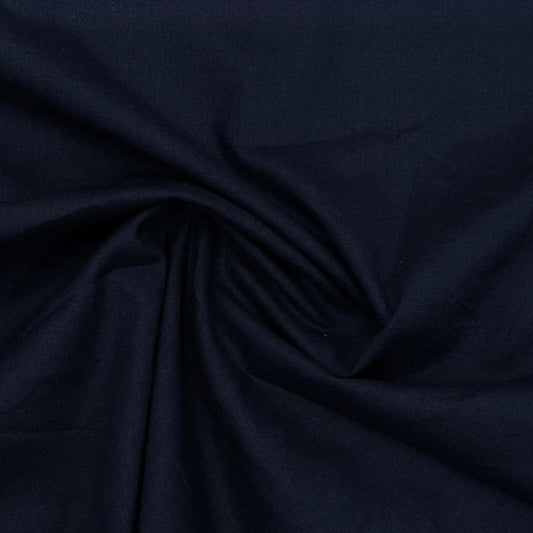 Navy Linen Woven Fabric - 140 GSM - Nature's Fabrics