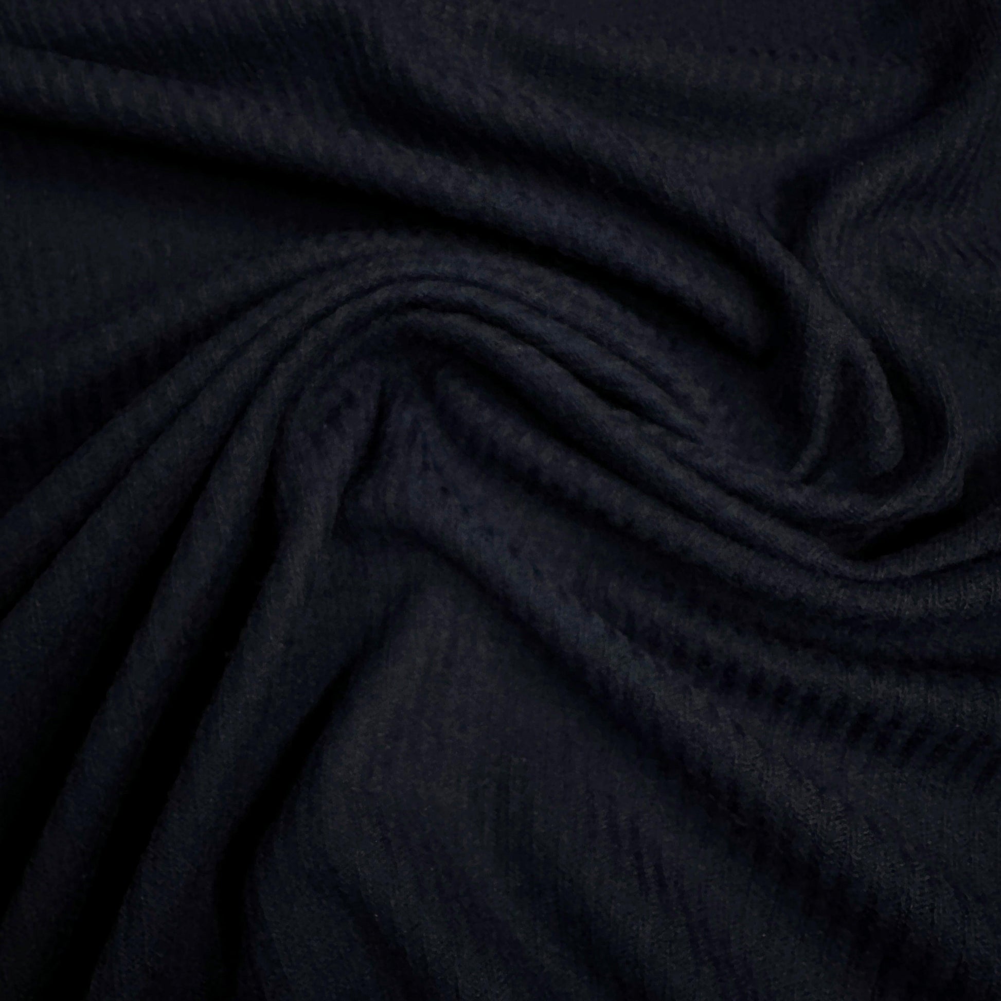 Navy Merino Wool Blend Jersey Fabric - Nature's Fabrics
