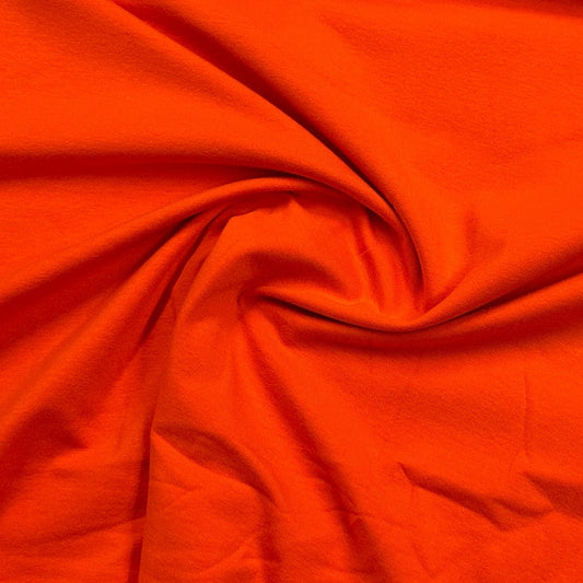 Neon Orange Cotton/Spandex Jersey Fabric - 240 GSM - Nature's Fabrics
