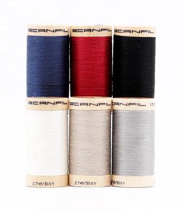 Neutrals Organic Cotton 30WT 6 Spool Set - Nature's Fabrics