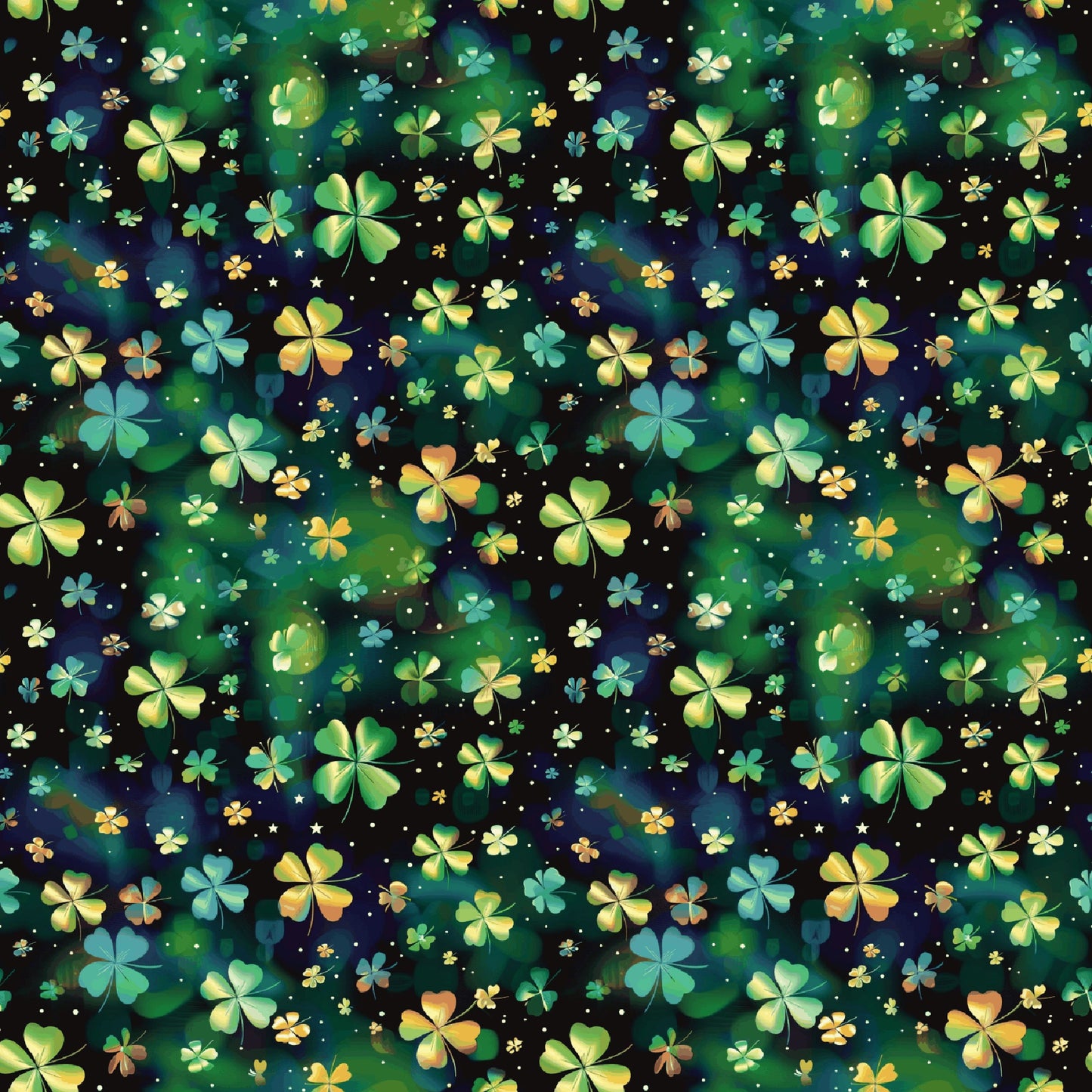 Shamrock Toss on Bamboo/Spandex Jersey Fabric