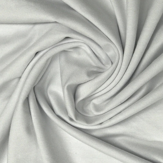 Off-White Bamboo/Spandex Jersey Fabric- 200 GSM, $11.70/yd, 15 yards