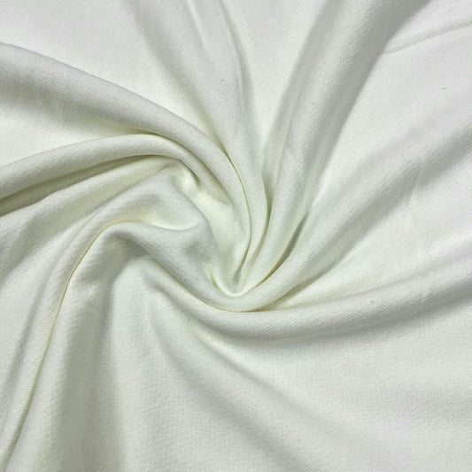 Off White Heavy Organic Cotton French Terry Fabric - Grown in the USA - Nature's Fabrics