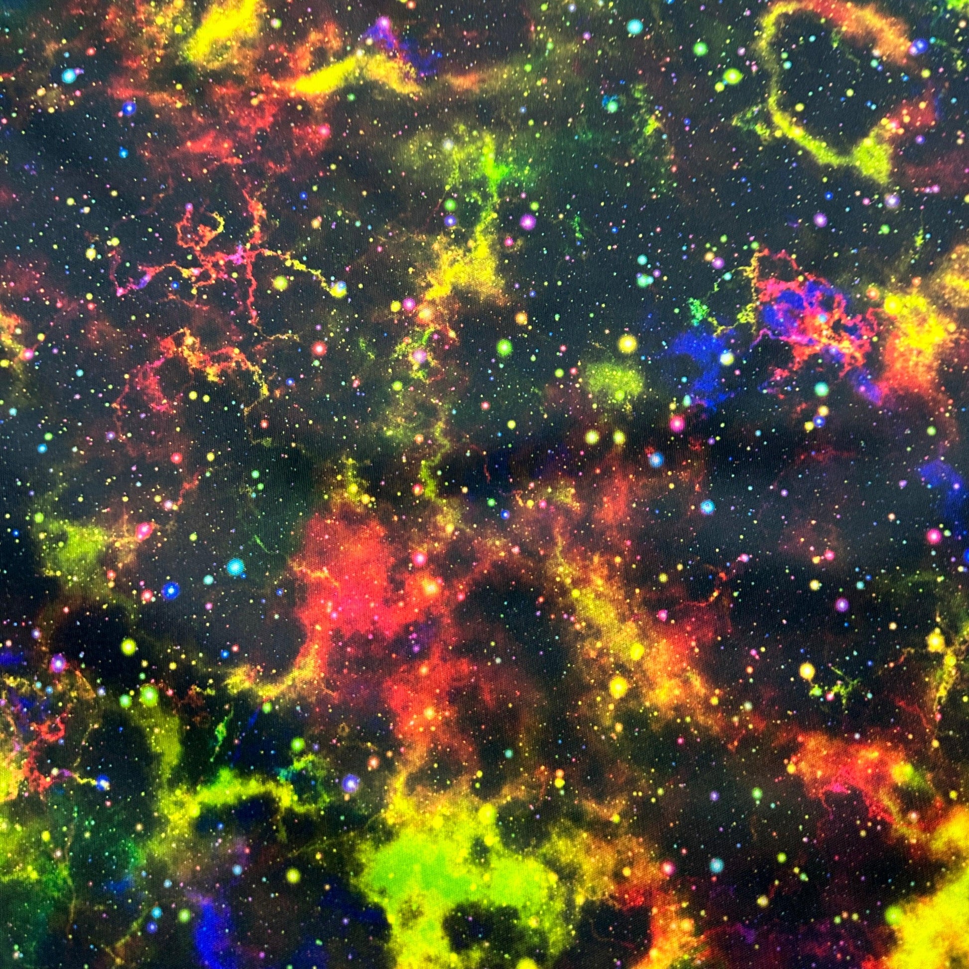 Orange Cosmic Space 1 mil PUL Fabric - Made in the USA - Nature's Fabrics