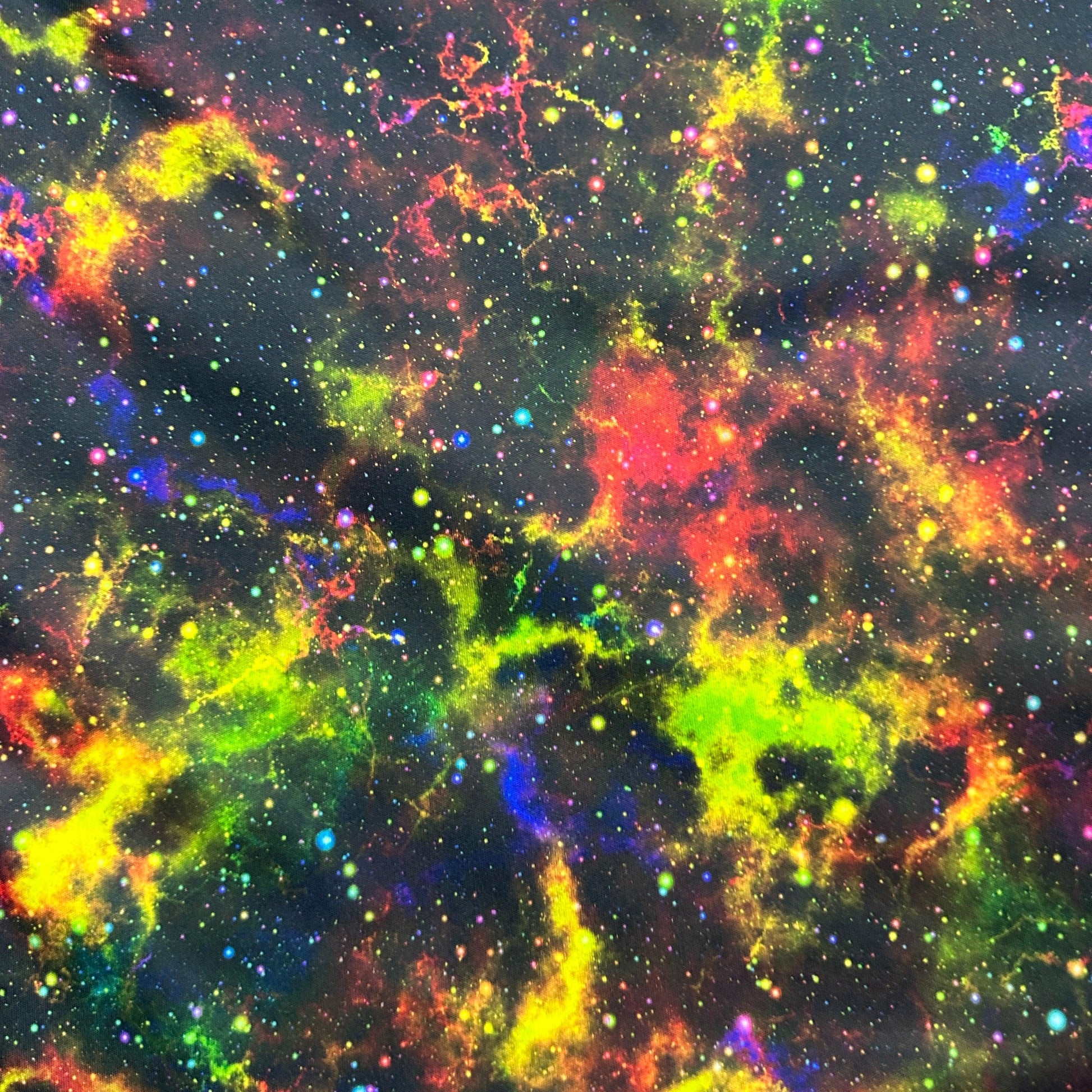 Orange Cosmic Space 1 mil PUL Fabric - Made in the USA - Nature's Fabrics