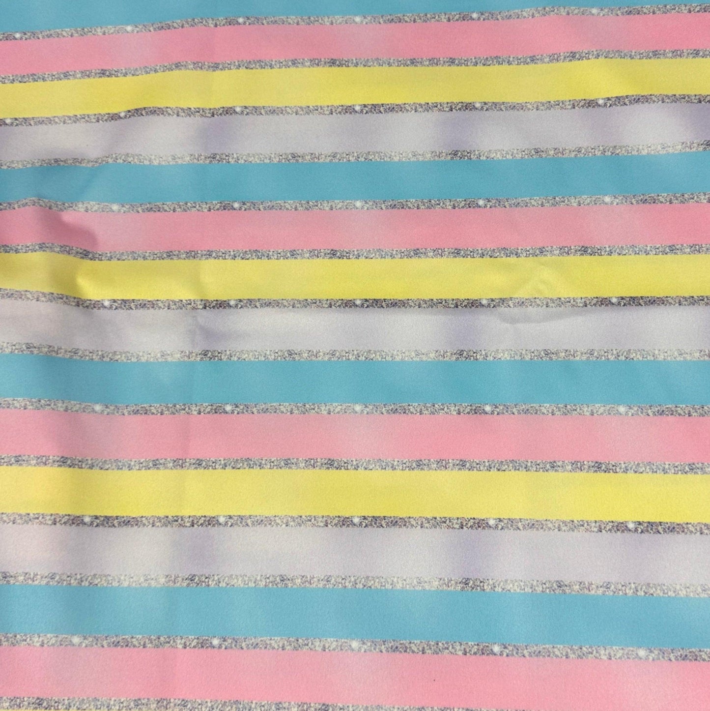 Pastel Glitter Stripe 1 mil PUL Fabric - Made in the USA - Nature's Fabrics