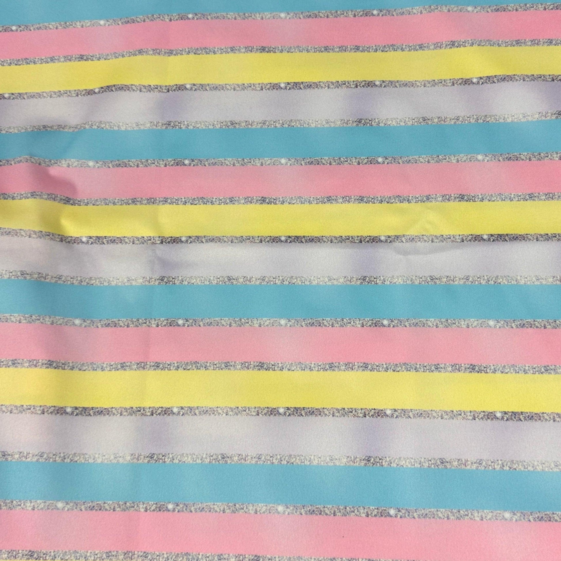 Pastel Glitter Stripe 1 mil PUL Fabric - Made in the USA - Nature's Fabrics