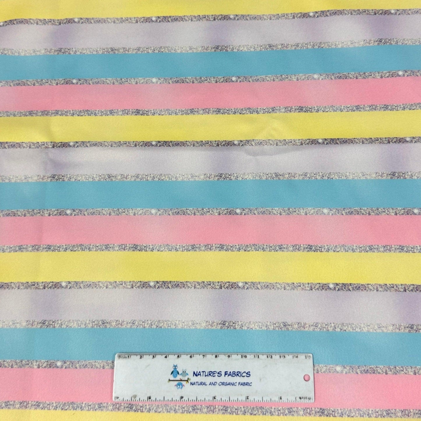 Pastel Glitter Stripe 1 mil PUL Fabric - Made in the USA - Nature's Fabrics