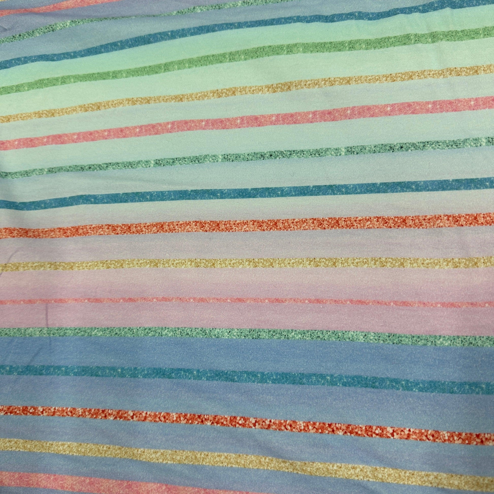 Pastel Glitter Stripe Cotton/Spandex Jersey Fabric - Nature's Fabrics