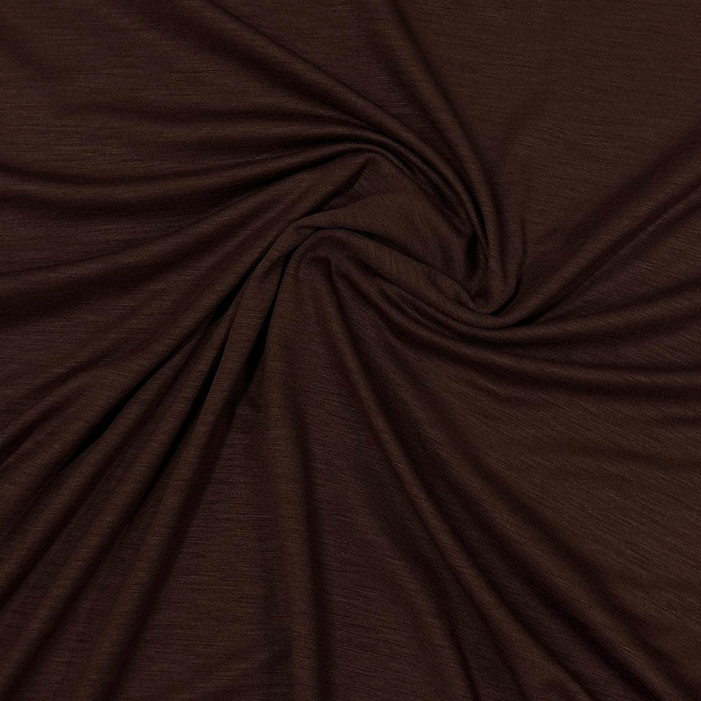 Pecan Merino Wool/Spandex Jersey Fabric - Nature's Fabrics