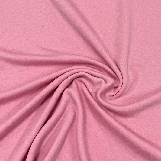 Pink 100% Merino Wool Washable Interlock Fabric - Nature's Fabrics