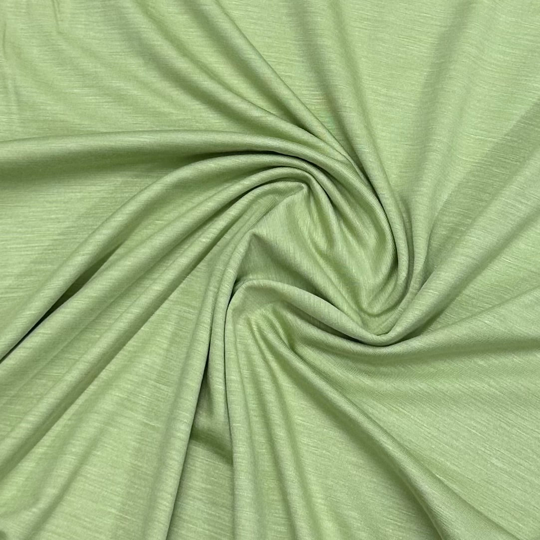 Pistachio Superfine Merino Wool Jersey Fabric - Nature's Fabrics
