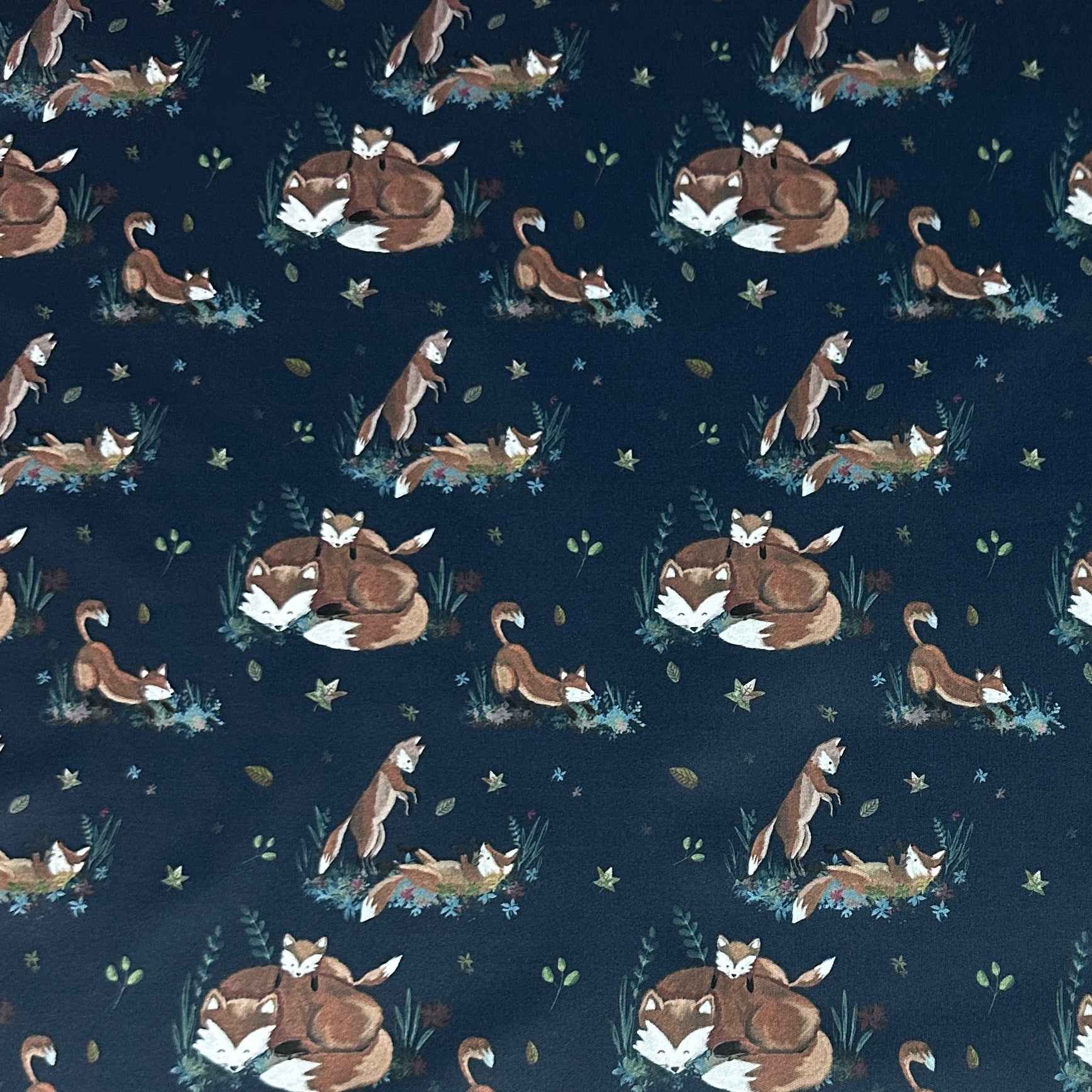 Playful Foxes 1 mil PUL Fabric - Made in the USA - Nature's Fabrics