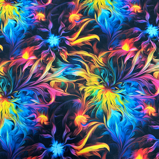 Psychedelic Brush Strokes 1 mil PUL Fabric - Made in the USA - Nature's Fabrics