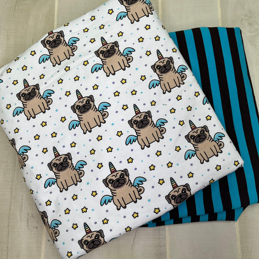Pug Unicorns Fabric Bundle G244 - Nature's Fabrics