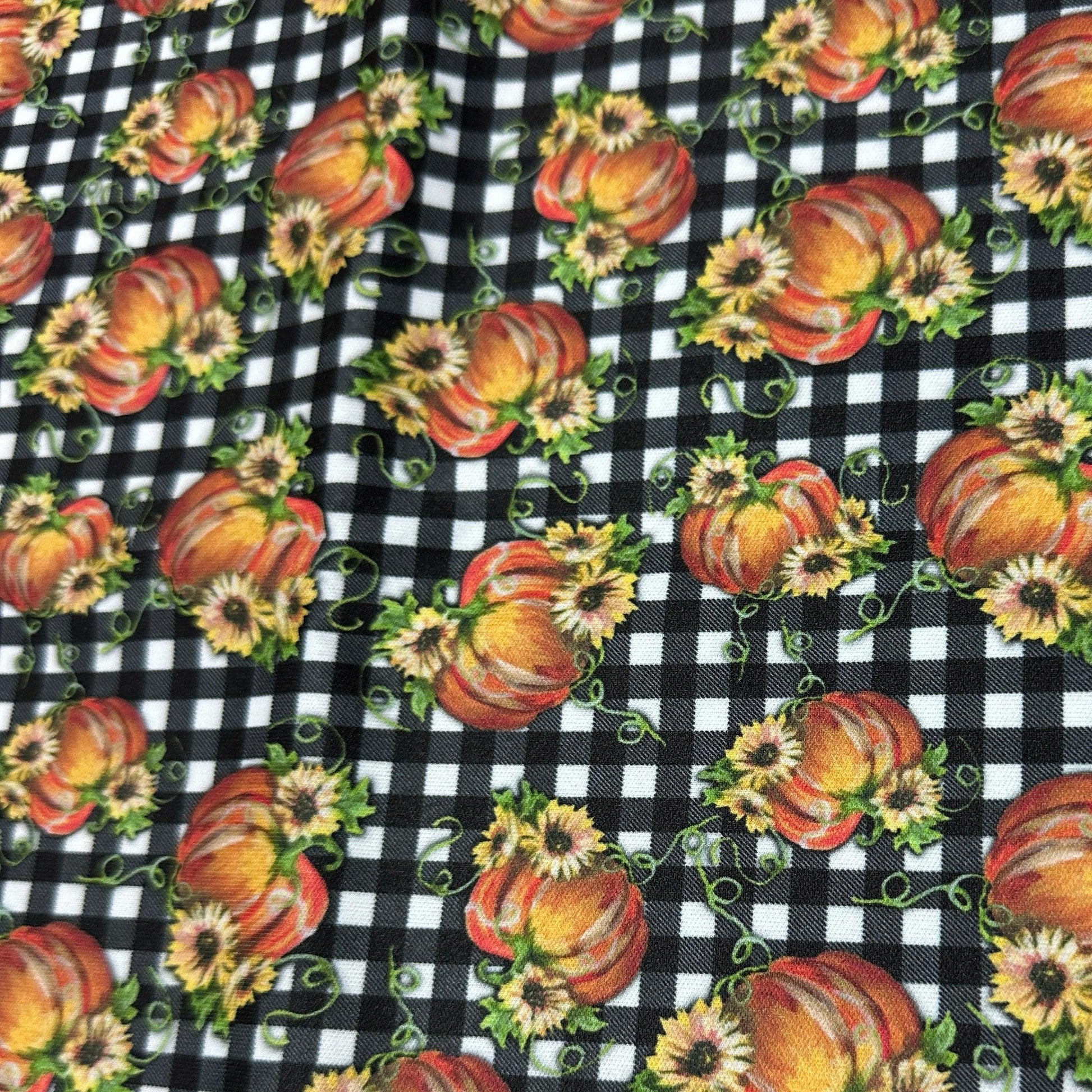 Pumpkin Gingham 1 mil PUL Fabric - Made in the USA - Nature's Fabrics