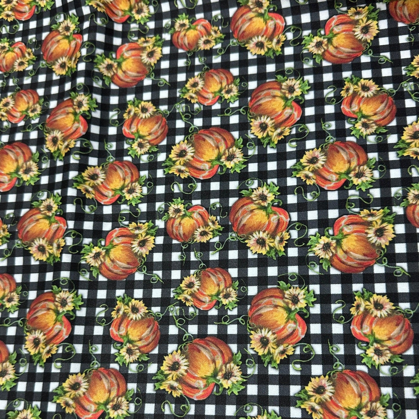 Pumpkin Gingham 1 mil PUL Fabric - Made in the USA - Nature's Fabrics