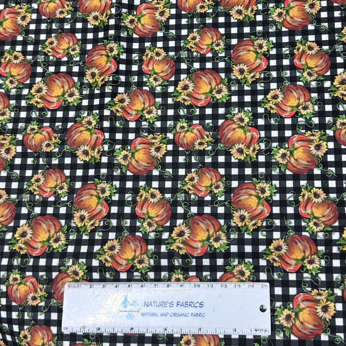 Pumpkin Gingham 1 mil PUL Fabric - Made in the USA - Nature's Fabrics