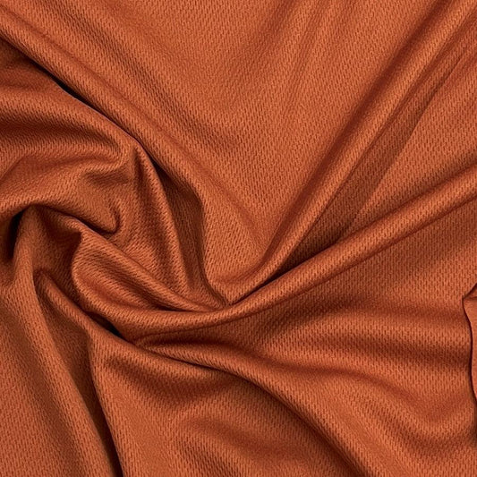 Pumpkin Polyester Athletic Wicking Jersey Fabric - Nature's Fabrics