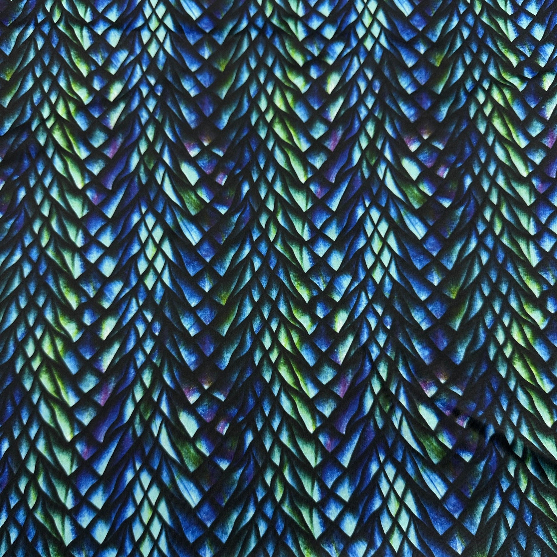 Purple and Blue Dragon Scales 1 mil PUL Fabric - Made in the USA - Nature's Fabrics