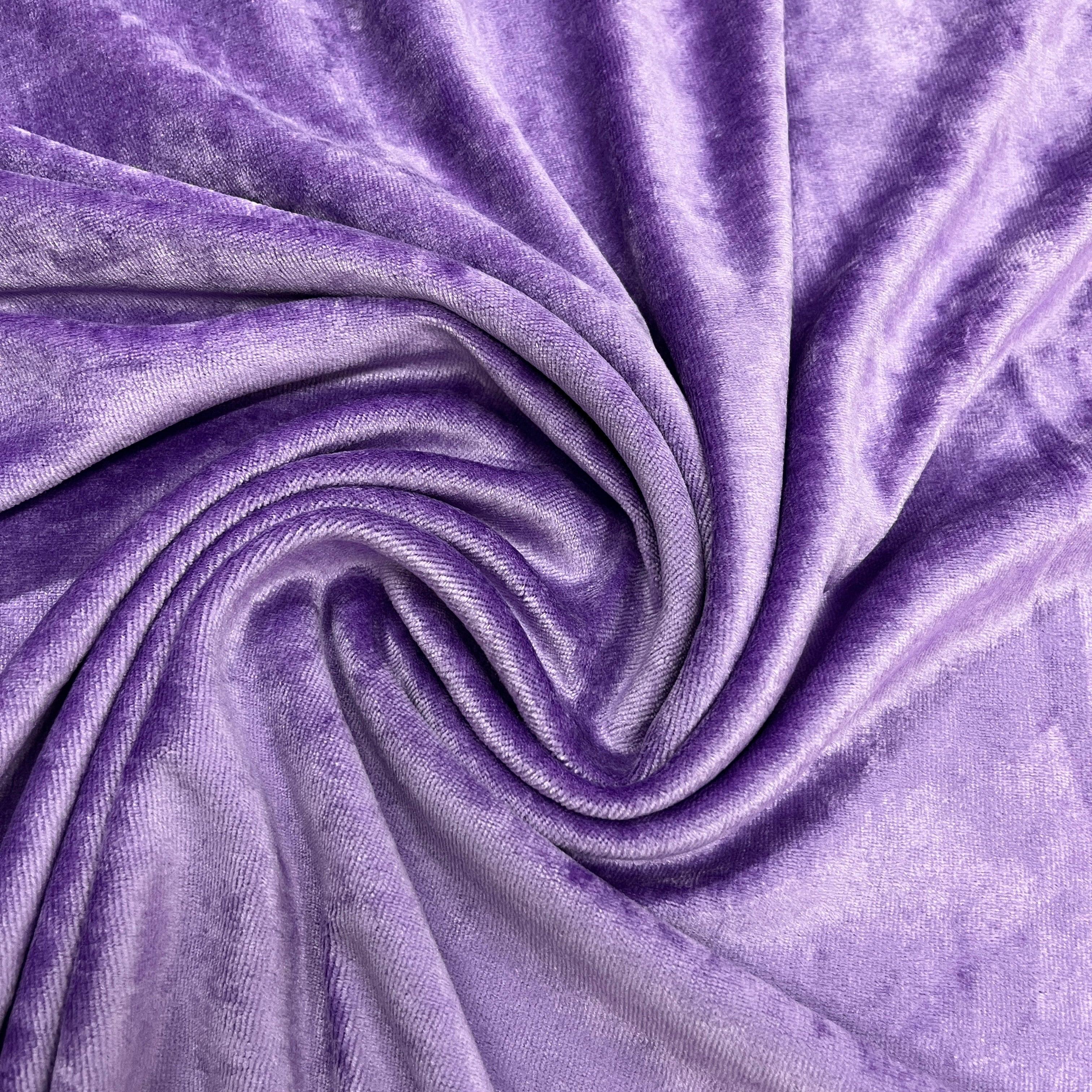 Purple Bamboo Velour Fabric - 280 GSM, $11.91/yd, 15 Yards