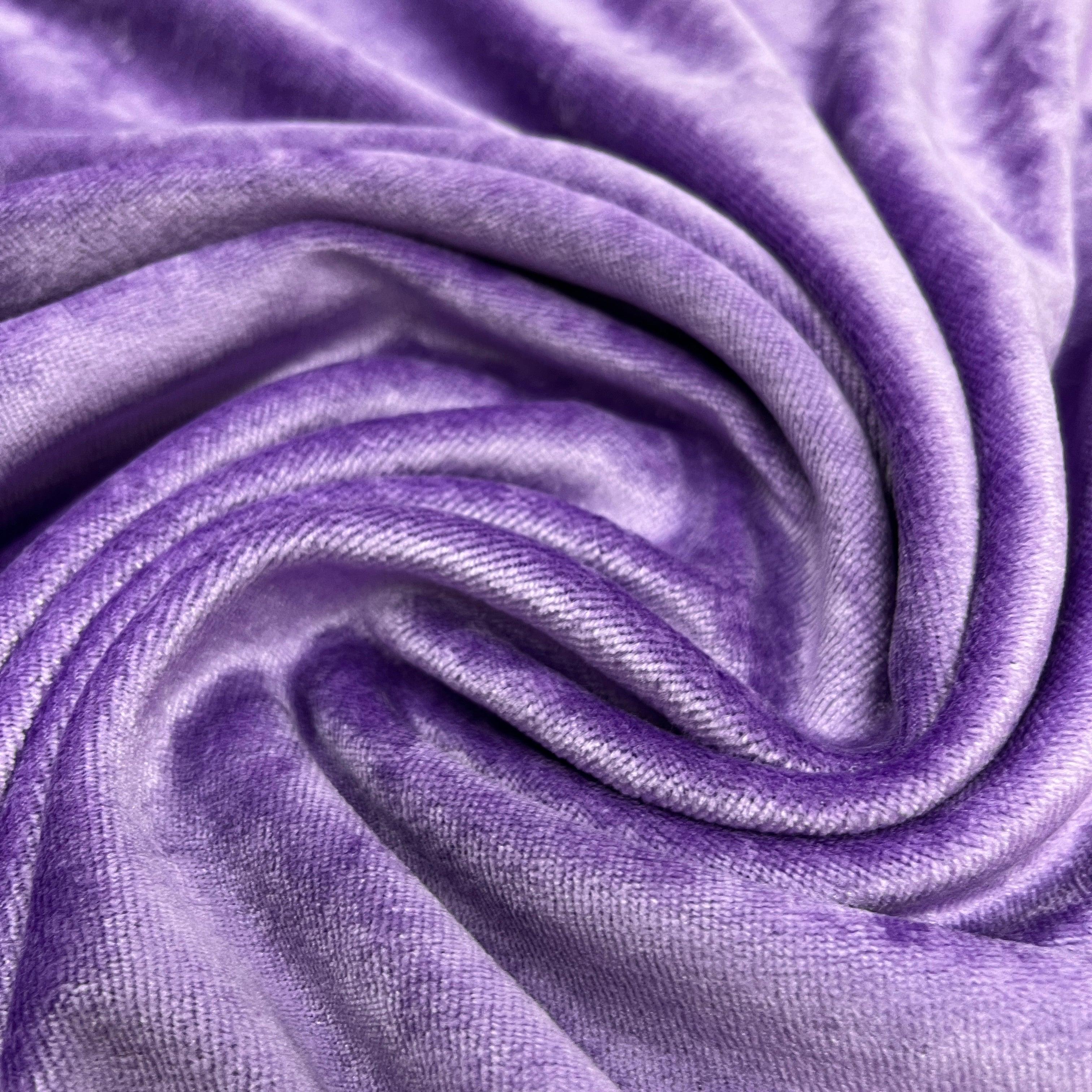 Purple Bamboo Velour Fabric - 280 GSM, $11.91/yd, 15 Yards