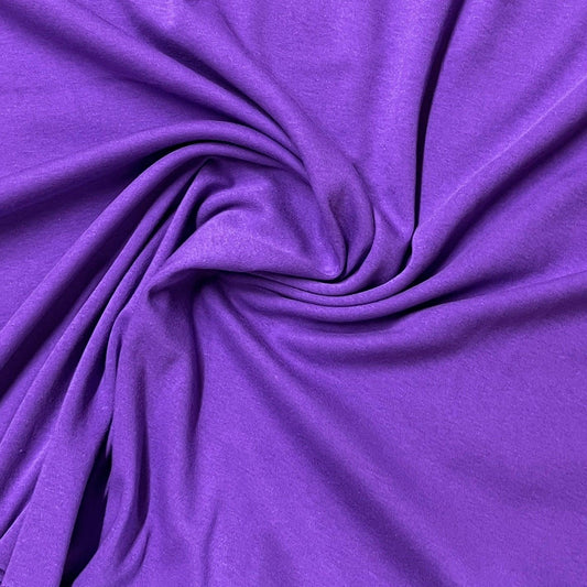 Purple Cotton Interlock Fabric - Nature's Fabrics