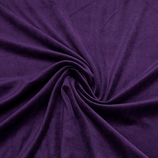Purple Pansy Cotton Velour Fabric - Nature's Fabrics