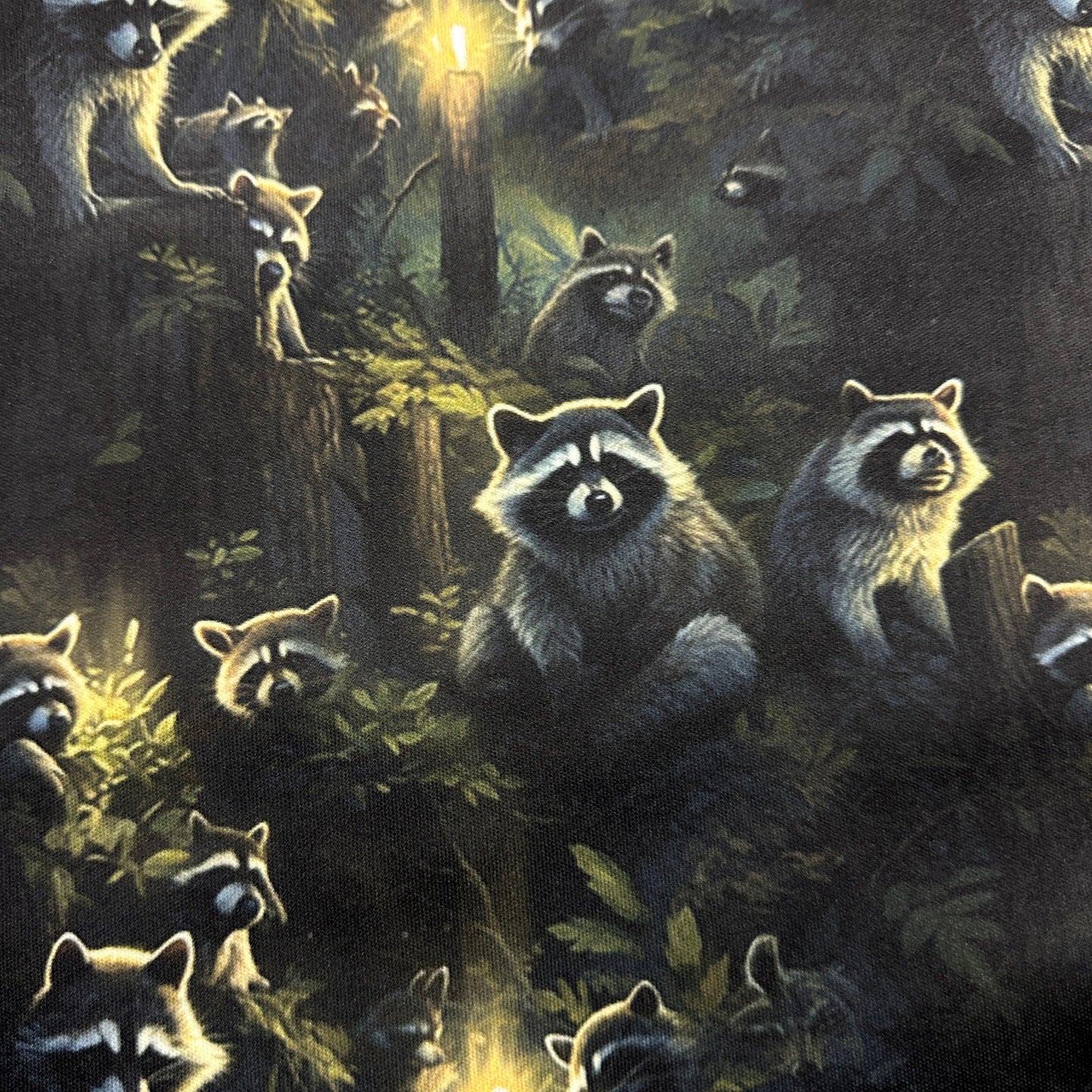 Raccoons 1 mil PUL Fabric - Made in the USA - Nature's Fabrics