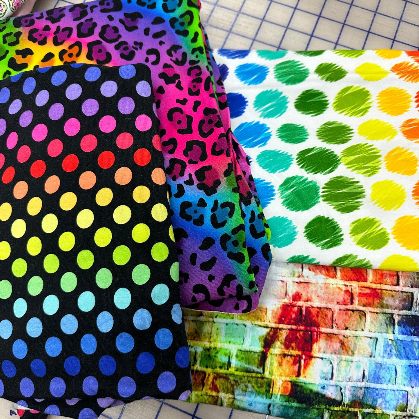 Rainbow Cotton/Spandex Jersey Fabric Bundle #1300 - Nature's Fabrics