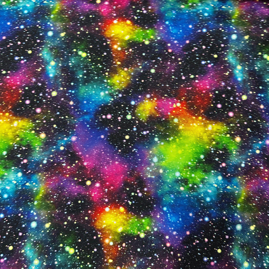 Rainbow Galaxy on Canvas Fabric - Waterproof - Nature's Fabrics
