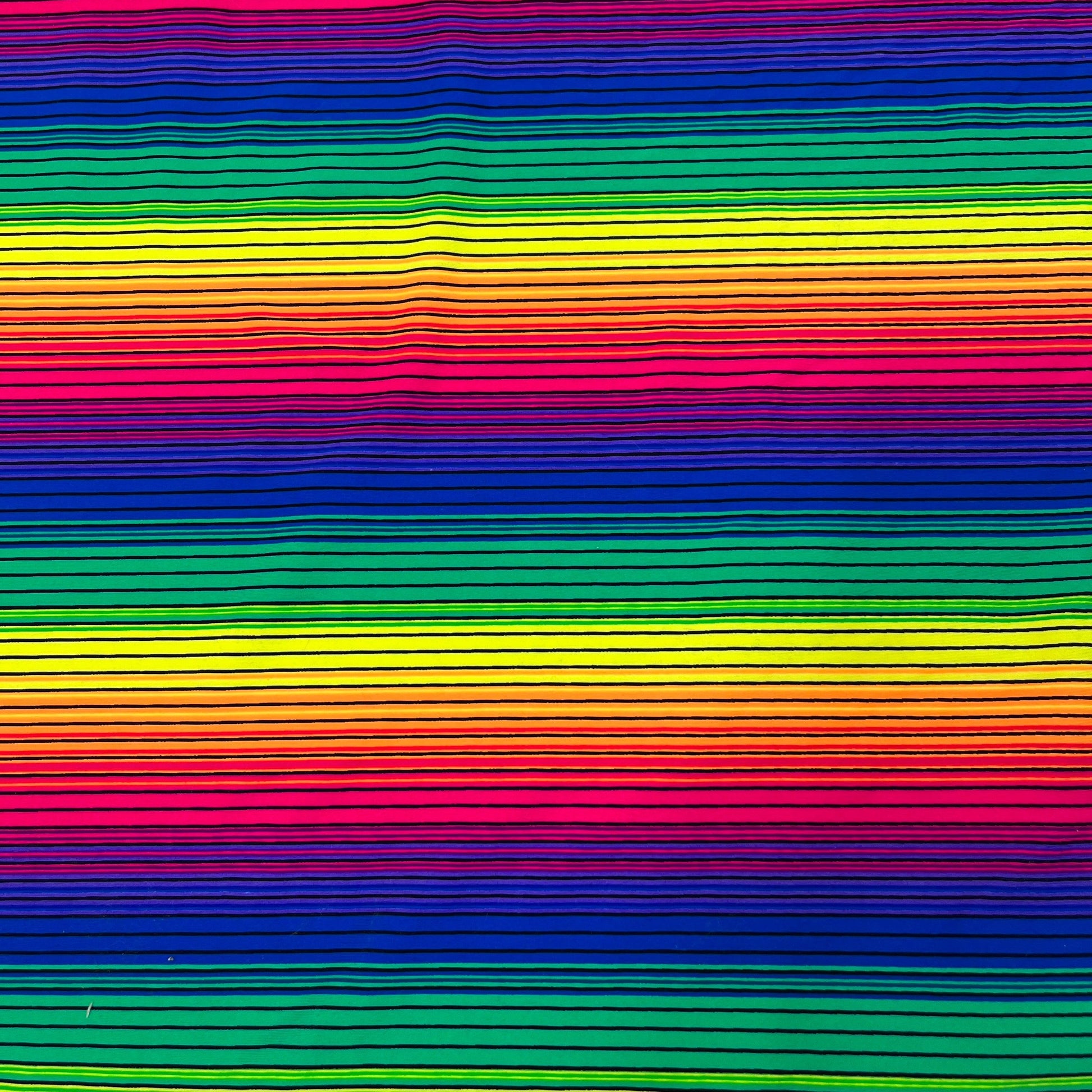 Rainbow on Athletic Jersey Fabric - Nature's Fabrics