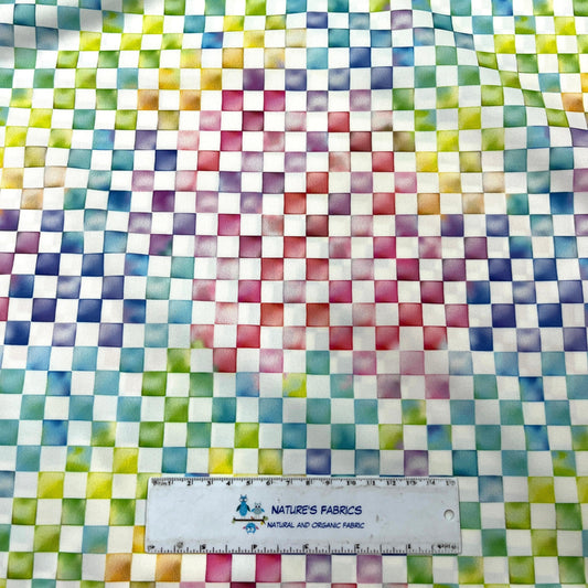 Rainbow Plaid 1 mil PUL Fabric - Made in the USA - Nature's Fabrics