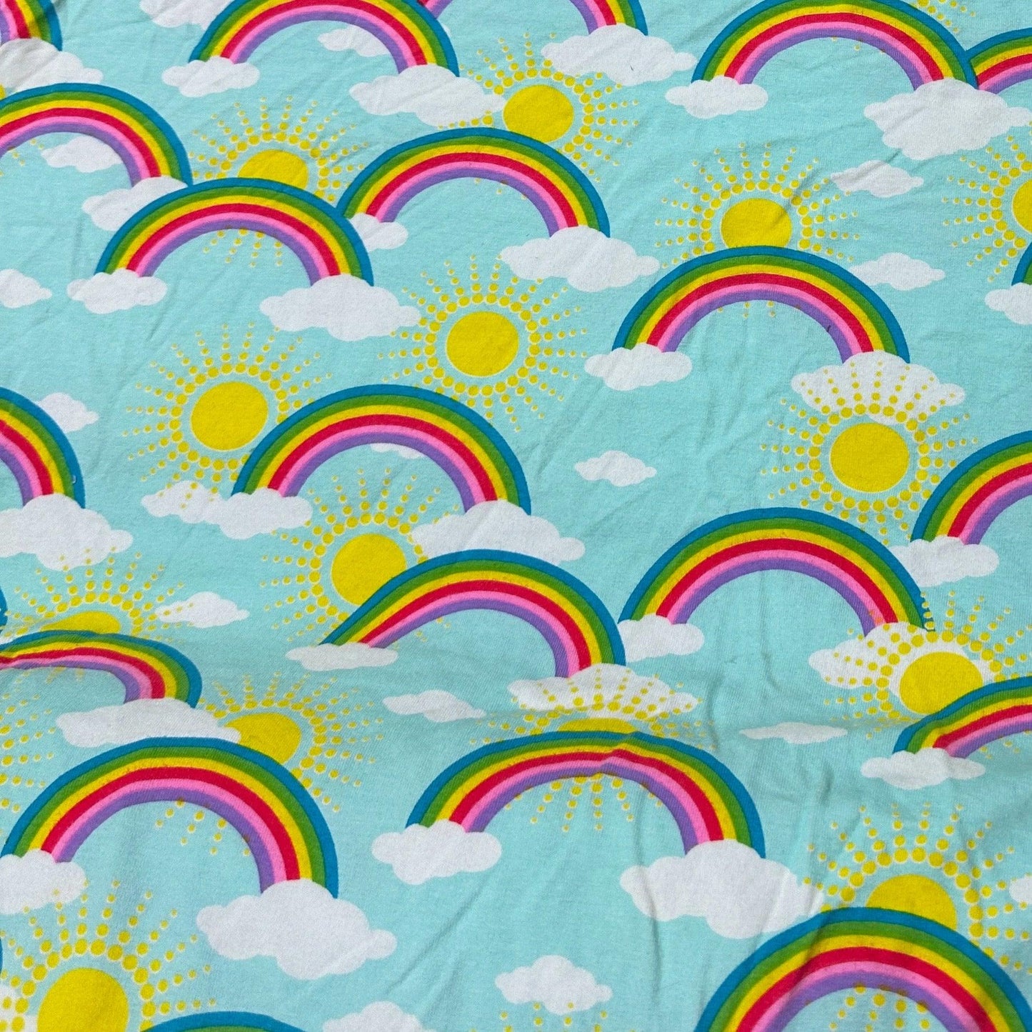Rainbows and Sun on Cotton/Spandex Jersey Fabric - Nature's Fabrics
