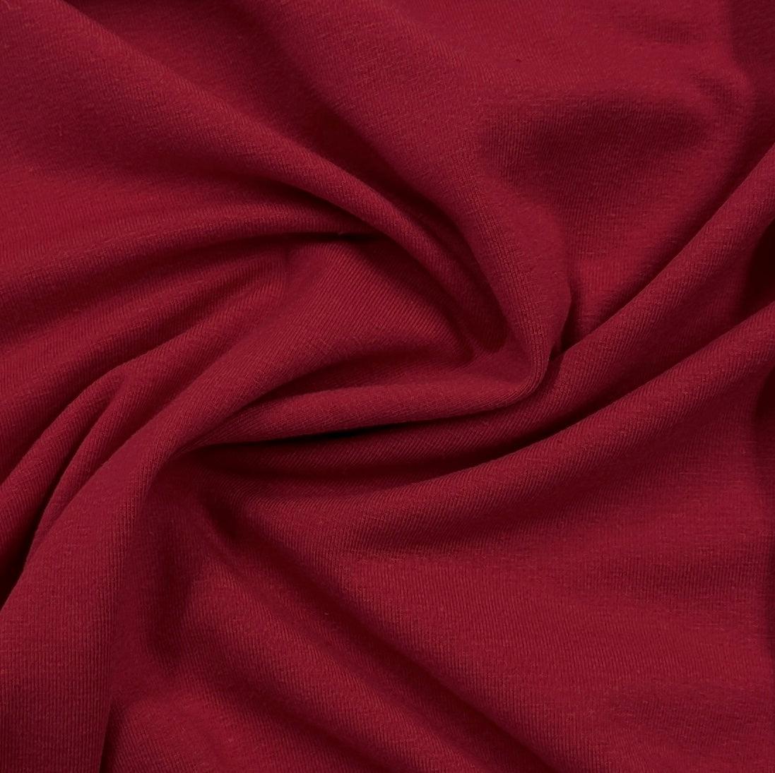 Red Cotton/Spandex Jersey Fabric - 240 GSM - Nature's Fabrics