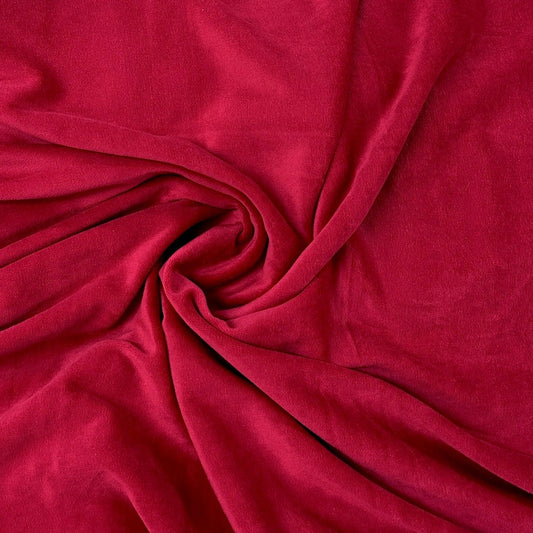 Red Organic Cotton Velour Fabric - Nature's Fabrics