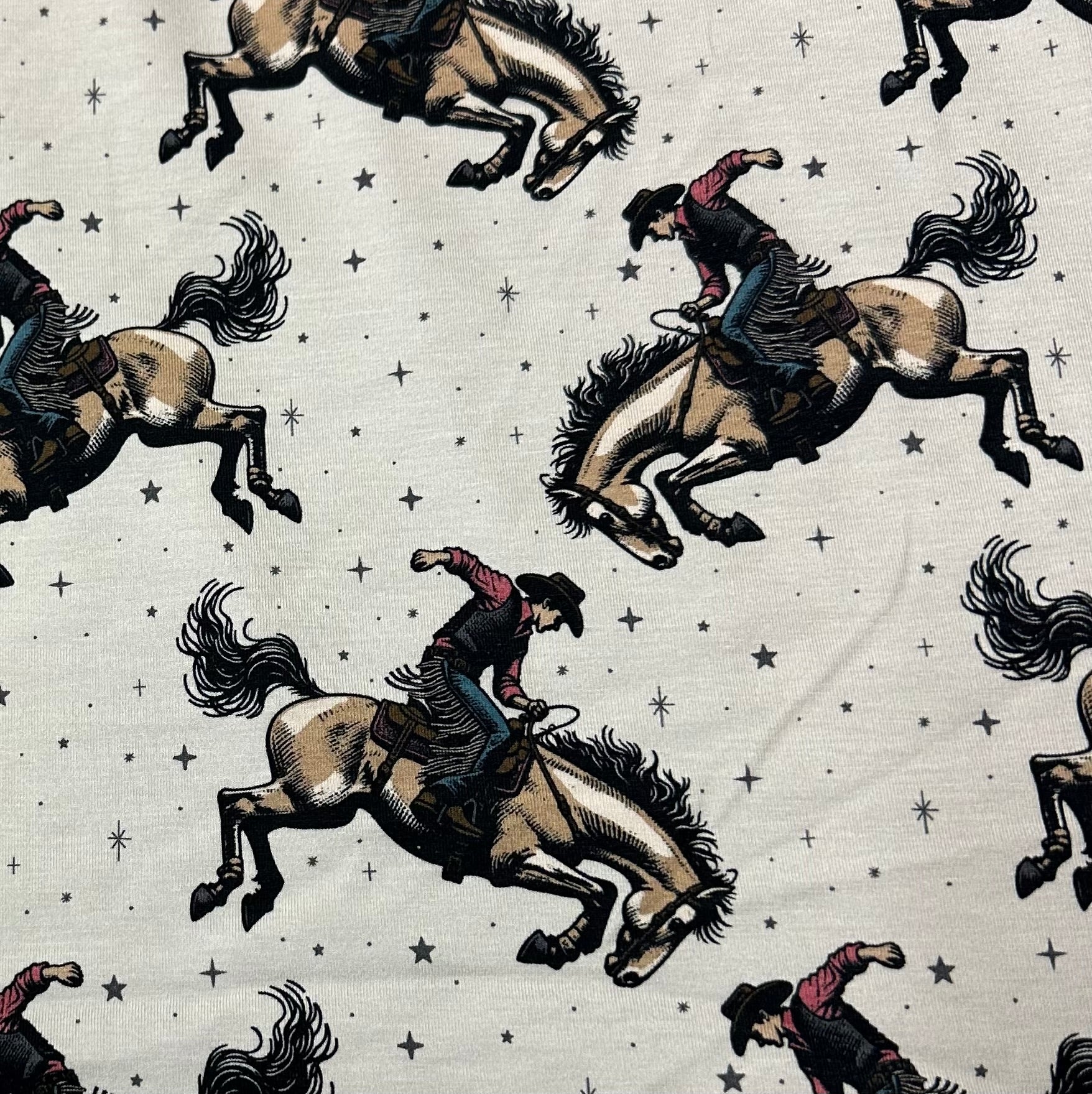 Rodeo on Bamboo/Spandex Jersey Fabric - Nature's Fabrics