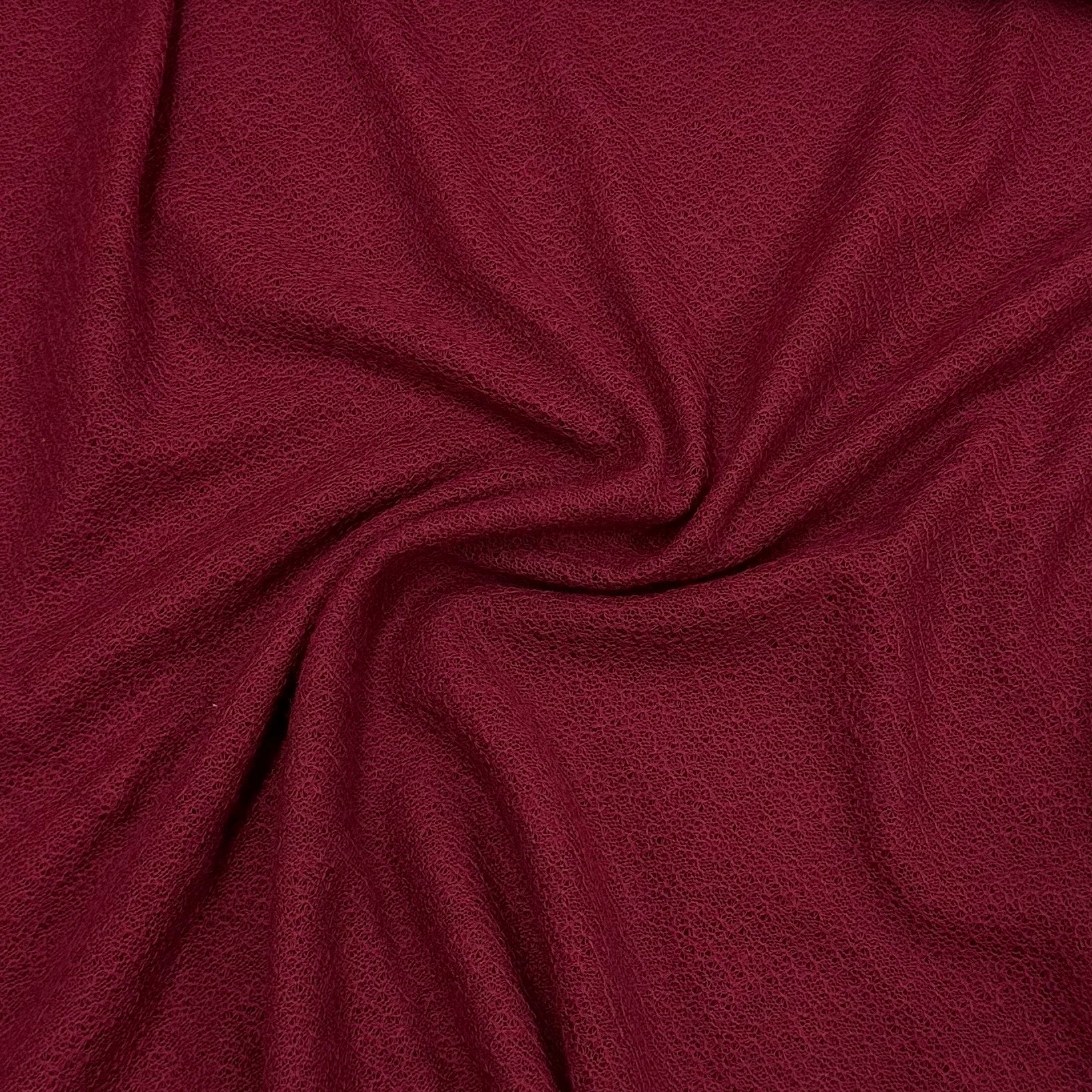 Ruby Merino Wool Boucle Jersey Fabric - Nature's Fabrics