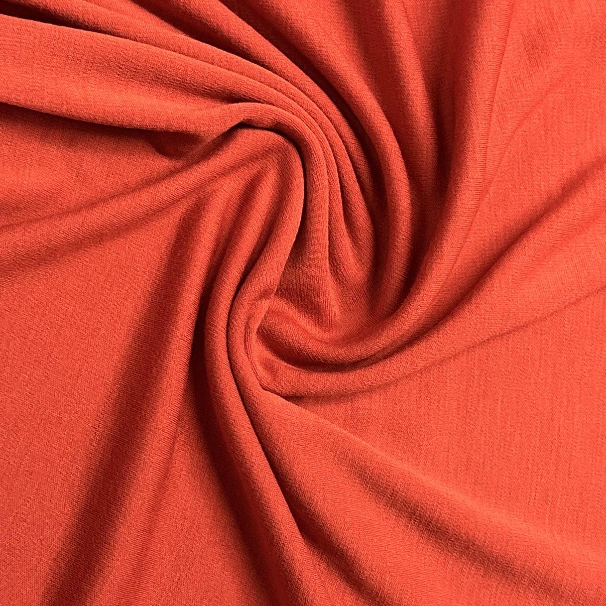 Rust 100% Washable Merino Wool Interlock Fabric - Nature's Fabrics