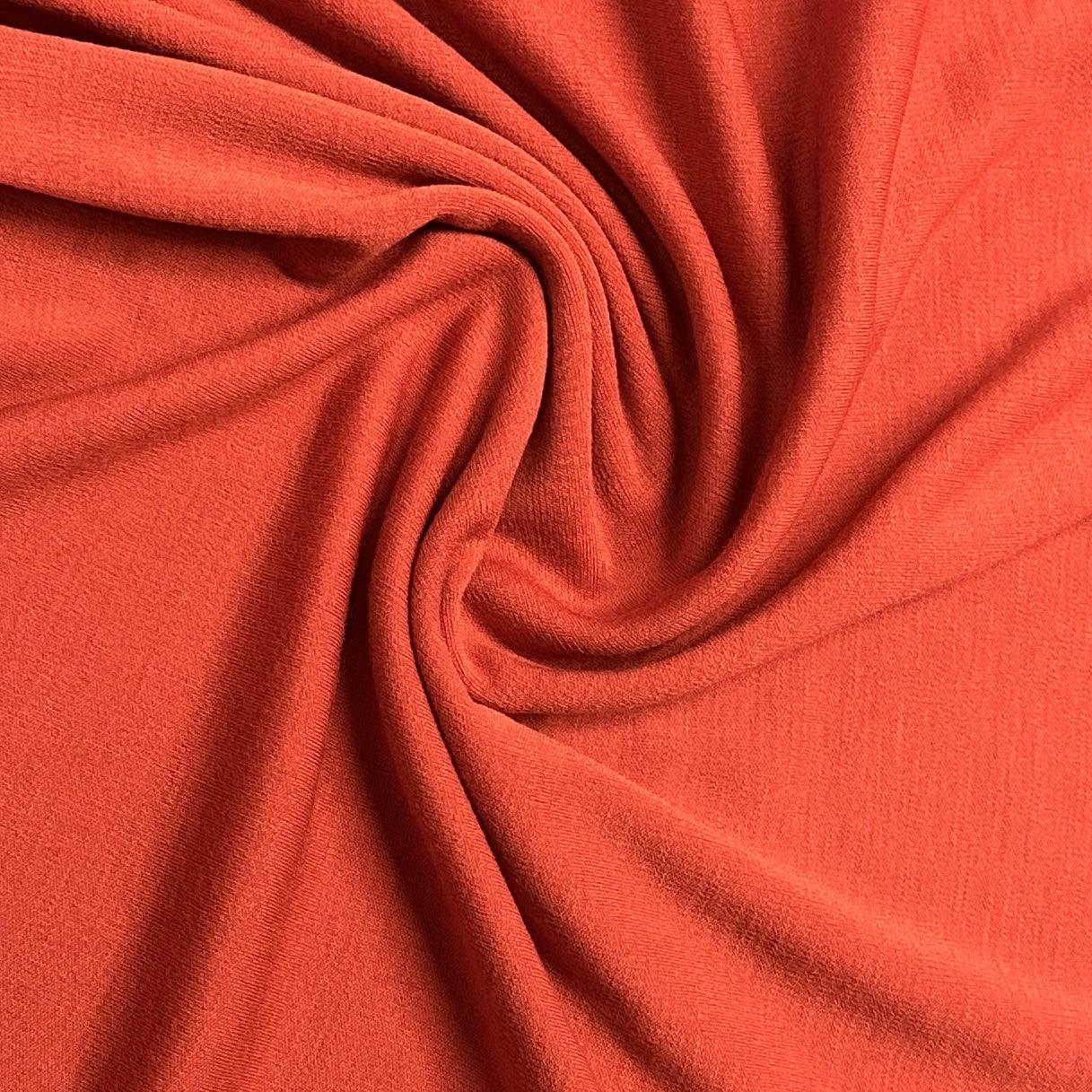 Rust 100% Washable Merino Wool Interlock Fabric - Nature's Fabrics