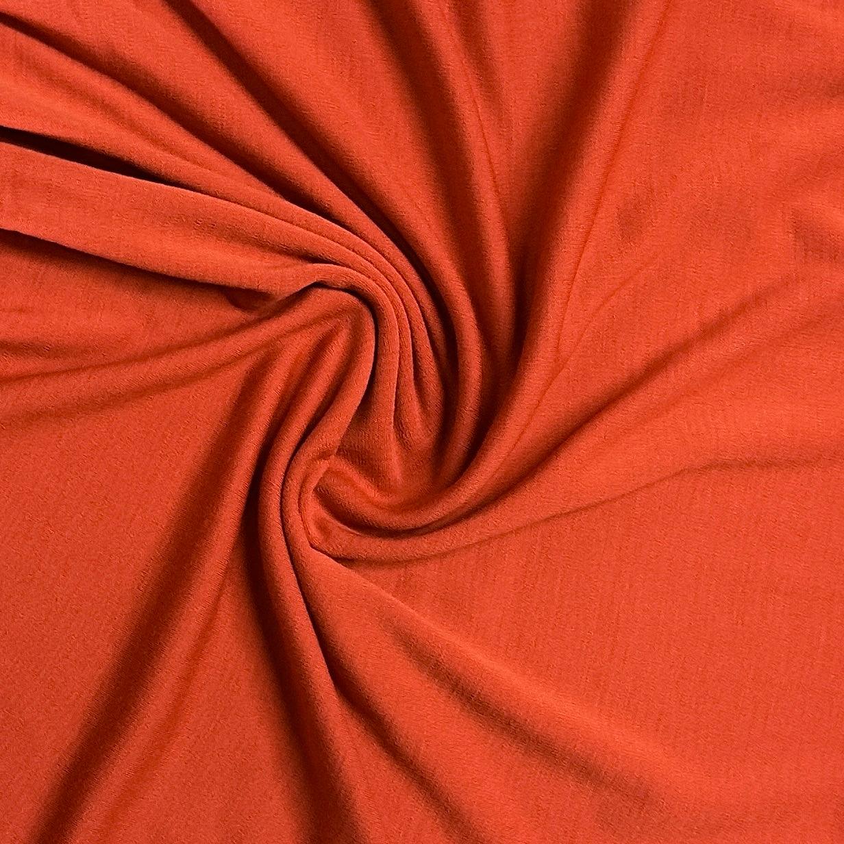 Rust 100% Washable Merino Wool Interlock Fabric - Nature's Fabrics