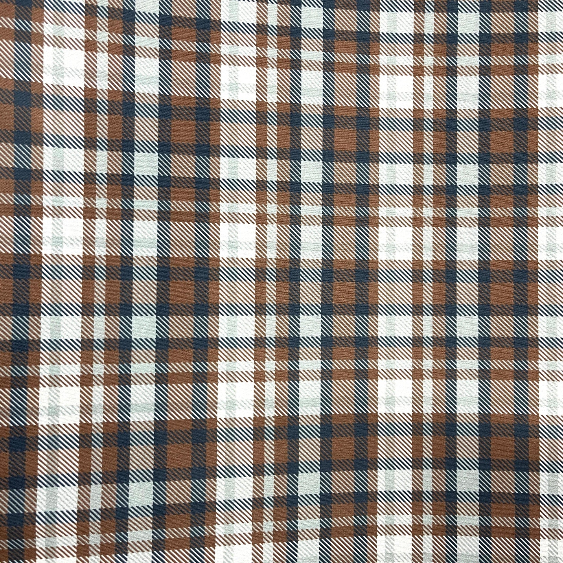 Rust Plaid 1 mil PUL Fabric - Made in the USA - Nature's Fabrics