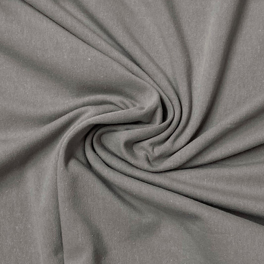 Silver Gray Cotton Jersey Fabric - Nature's Fabrics