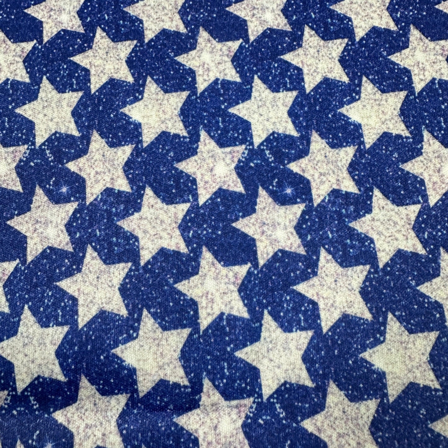 Silver Stars on Blue 1 mil PUL Fabric - Made in the USA - Nature's Fabrics