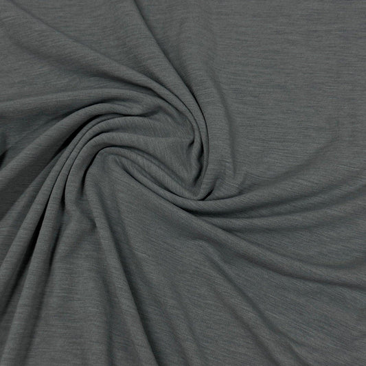 Slate Merino Wool/Spandex Jersey Fabric - Nature's Fabrics