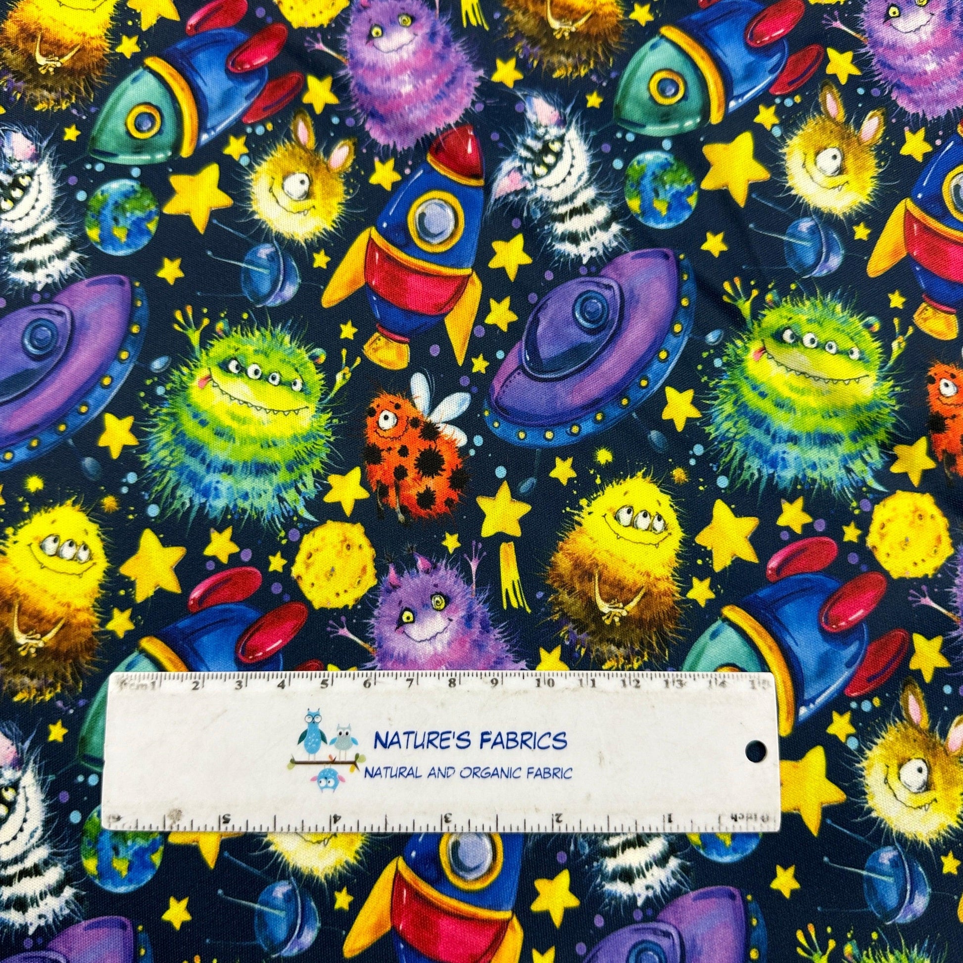 Space Monsters 1 mil PUL Fabric - Made in the USA - Nature's Fabrics
