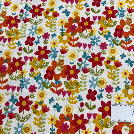 Spring Flowers 1 mil PUL Fabric - Made in the USA - Nature's Fabrics
