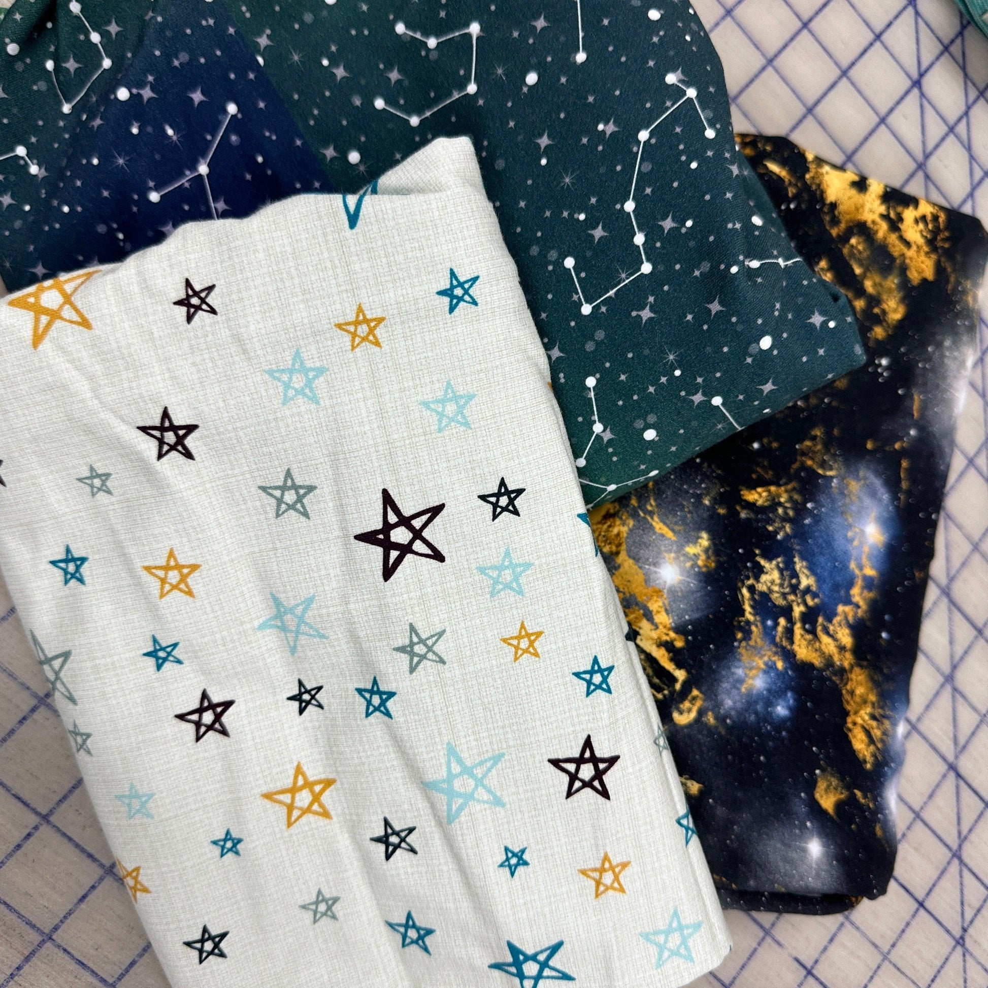 Stars Cotton/Spandex Jersey Fabric Bundle #1345 - Nature's Fabrics