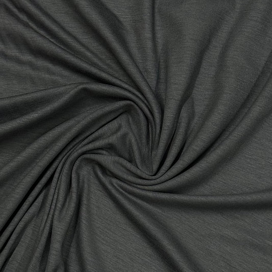 Steel Superfine Merino Wool Jersey Fabric - Nature's Fabrics